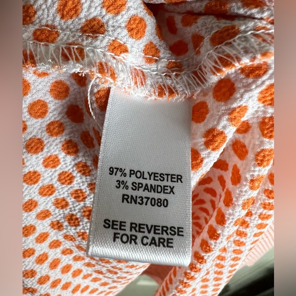 Orange & White Polka Dot Blouse size 26/28 - Picture 5 of 5